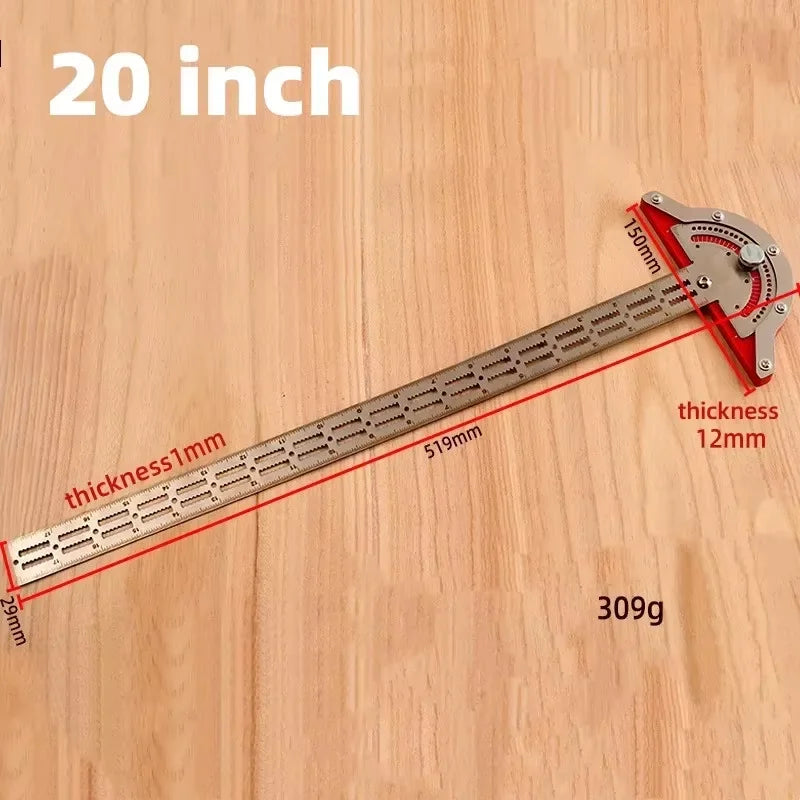 Stainless Steel Protractor Edge Ruler Precision Angle Finder for Woodworkers Carpenter Measuring Tool Professional Best Seller