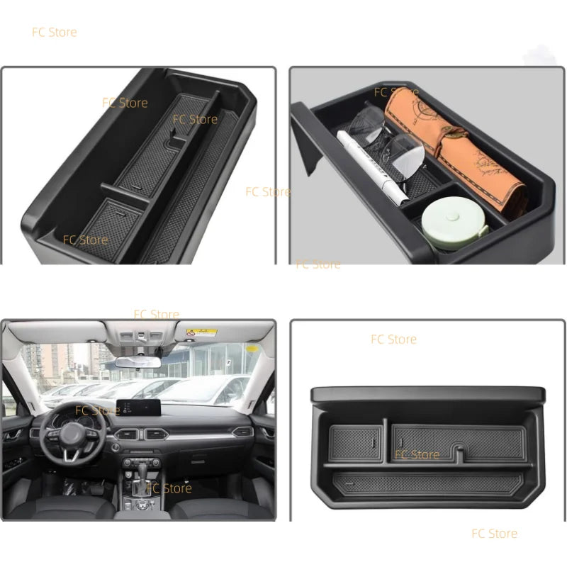 For CX5 CX-5 2022-2025 Center Console Dashboard Organizer Armrest Box Storage Holder Car Dash Interior Secondary Accessories