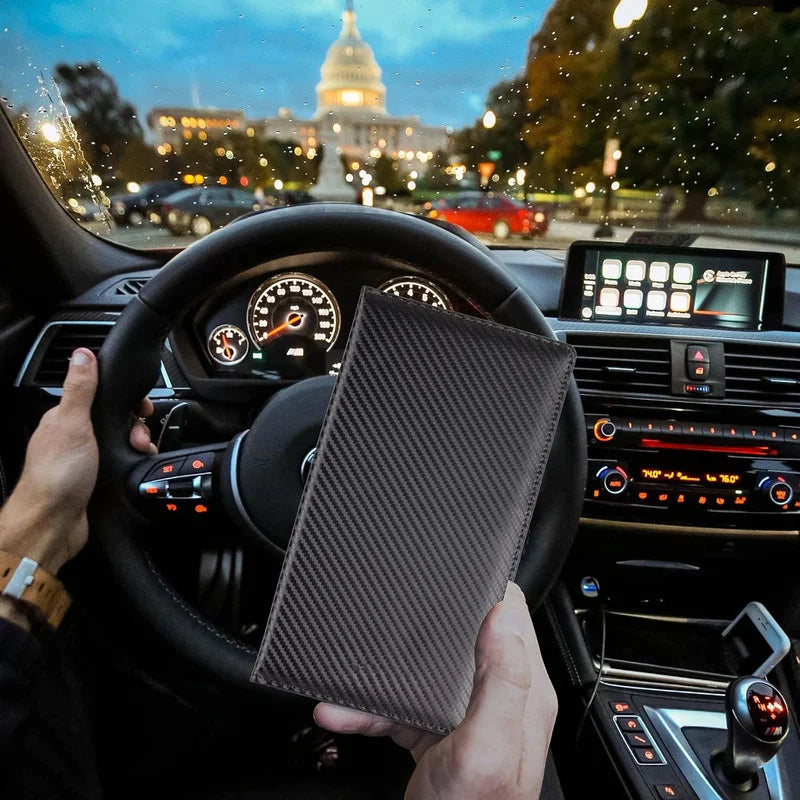 Car Registration and Insurance Card Holder, Vehicle License Document Glove Box Compartment Organizer, Interior Car Accessories