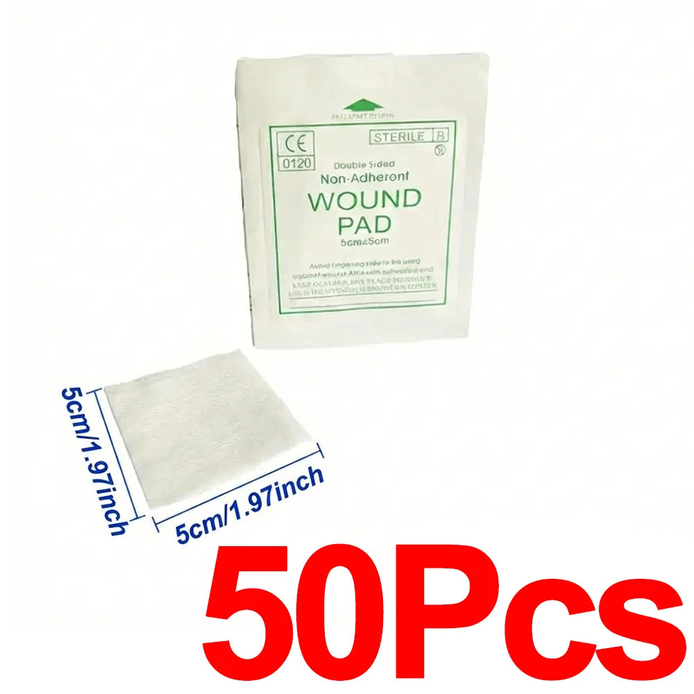 Emergency Hemostatic Pads Nonwoven Gauze Dressing 5x5cm Blood Absorption Wound Care First Aid Medical Cover