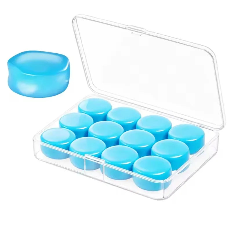 Soft Silicone Earplugs Wax Ear Plugs Reusable Noise Cancelling Gel Ear Plugs Waterproof Earbuds for Sleeping Flying Swimming