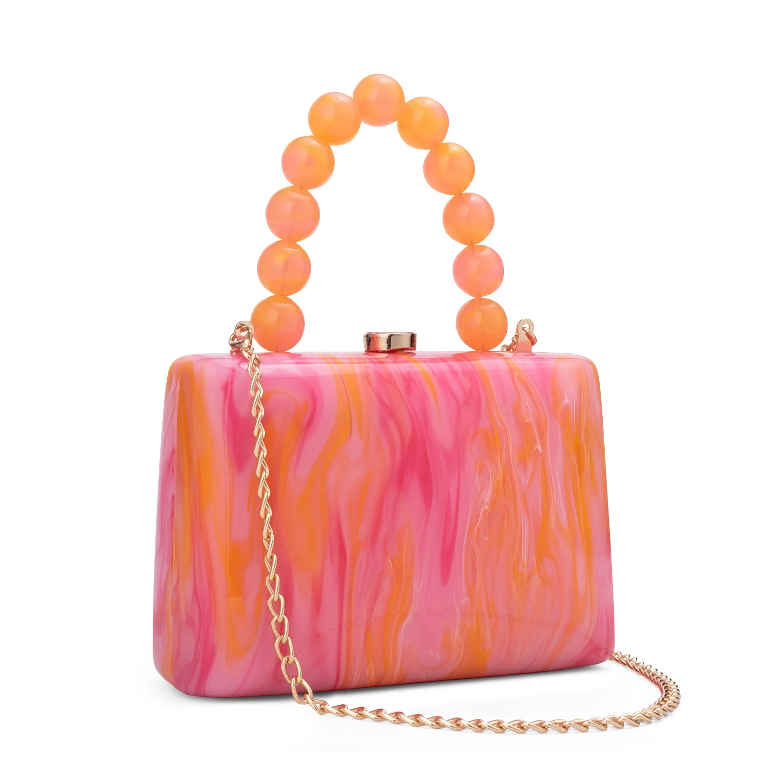 Beading Handbag Marble Acrylic Luxury Box Clutch Evening Bags Dinner Dress Purse Festival Gift Wedding Party Chain Shoulder Bag