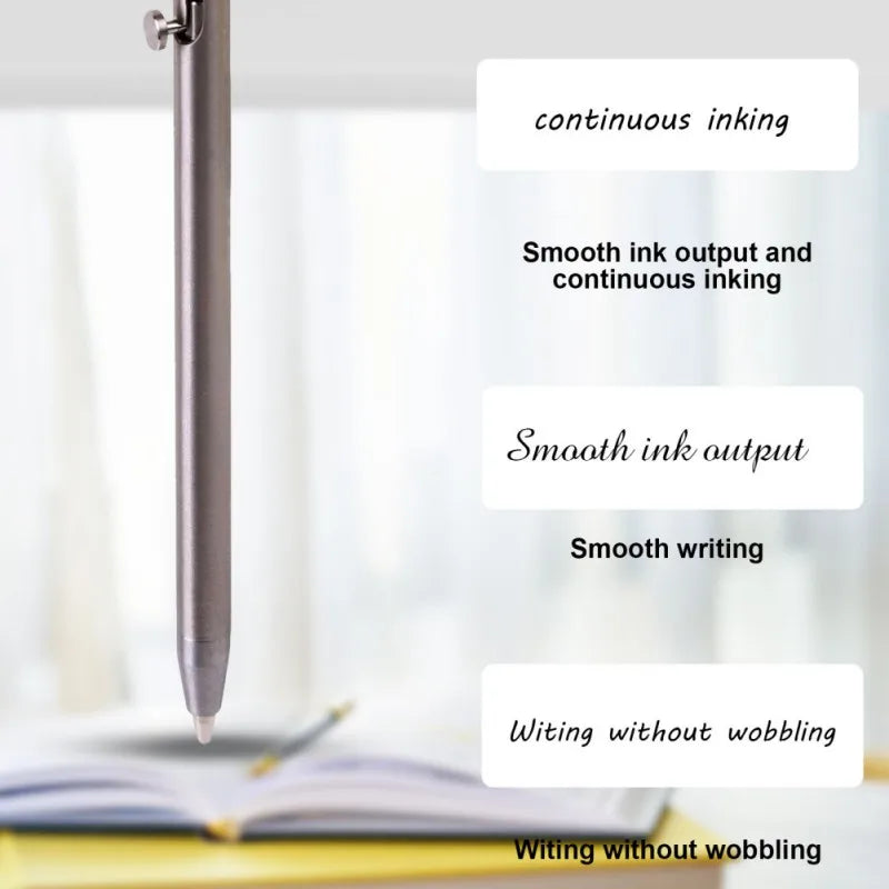 Pure Titanium Mini Bolt Pen EDC Portable Keychain Pen Travel Metal Ballpoint Pen