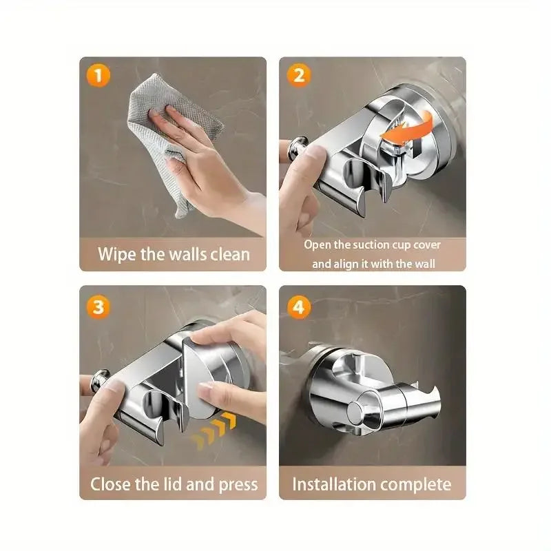 No-Drill Suction Cup Adjustable Shower Head Holder,Adjustable Shower Head Holder, Suction Cup Shower Head Holder