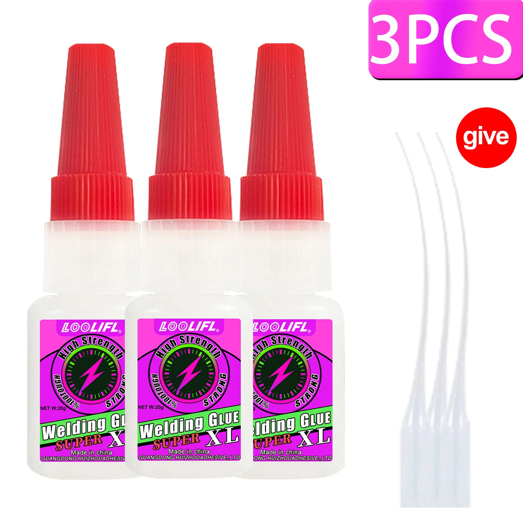 5PCS 50g super glue,high-strength oily welding glue,universal strong instant adhesive, suitable for wood,ceramics,metal DIY
