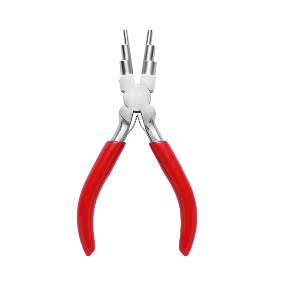 Professional Jewelry Pliers 6in1 Multi-Size Looping & Bail Making Tool with Non-Slip Handle for DIY Craft