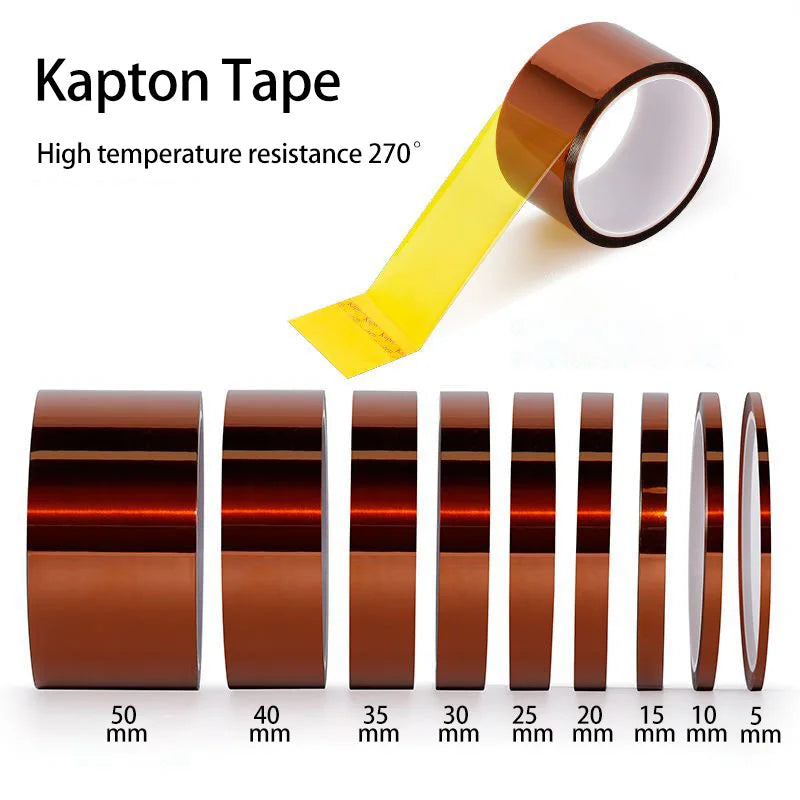 Polyimide Tape High Temperature Resistant Insulation Adhesive Tape for Welding 3D Printing Electronic Repair DIY