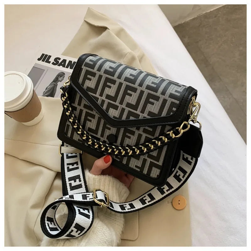 2026 Spring New Arrival: Retro Letter Print Crossbody Bag - Stylish Mini Shoulder Bag for Women