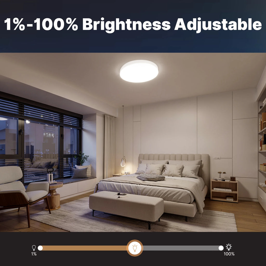 MOES Tuya Zigbee Smart Ceiling LED Light Ambient Lamp Color Temp Tunable RGB Dimming App Voice Control WorkWith Alexa GoogleHome