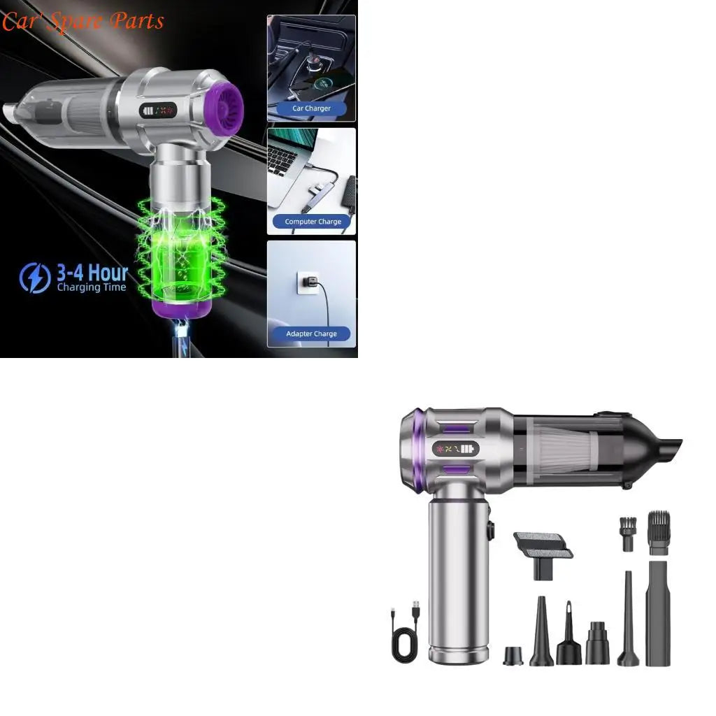 Y4UA Rechargeable Portable Wireless Handheld Vacuum 6000mAh Battery 35Min Runtime Lightweight Design For Car Home Cleaning