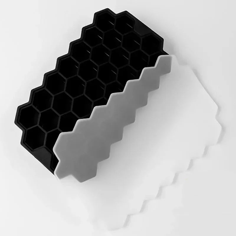 4/1PCS 37 Grids Silicone Ice Cube Mold Large-capacity Ice Trays Food Grade Reusable Ice Maker with Lids Cocktail Kitchen Tool