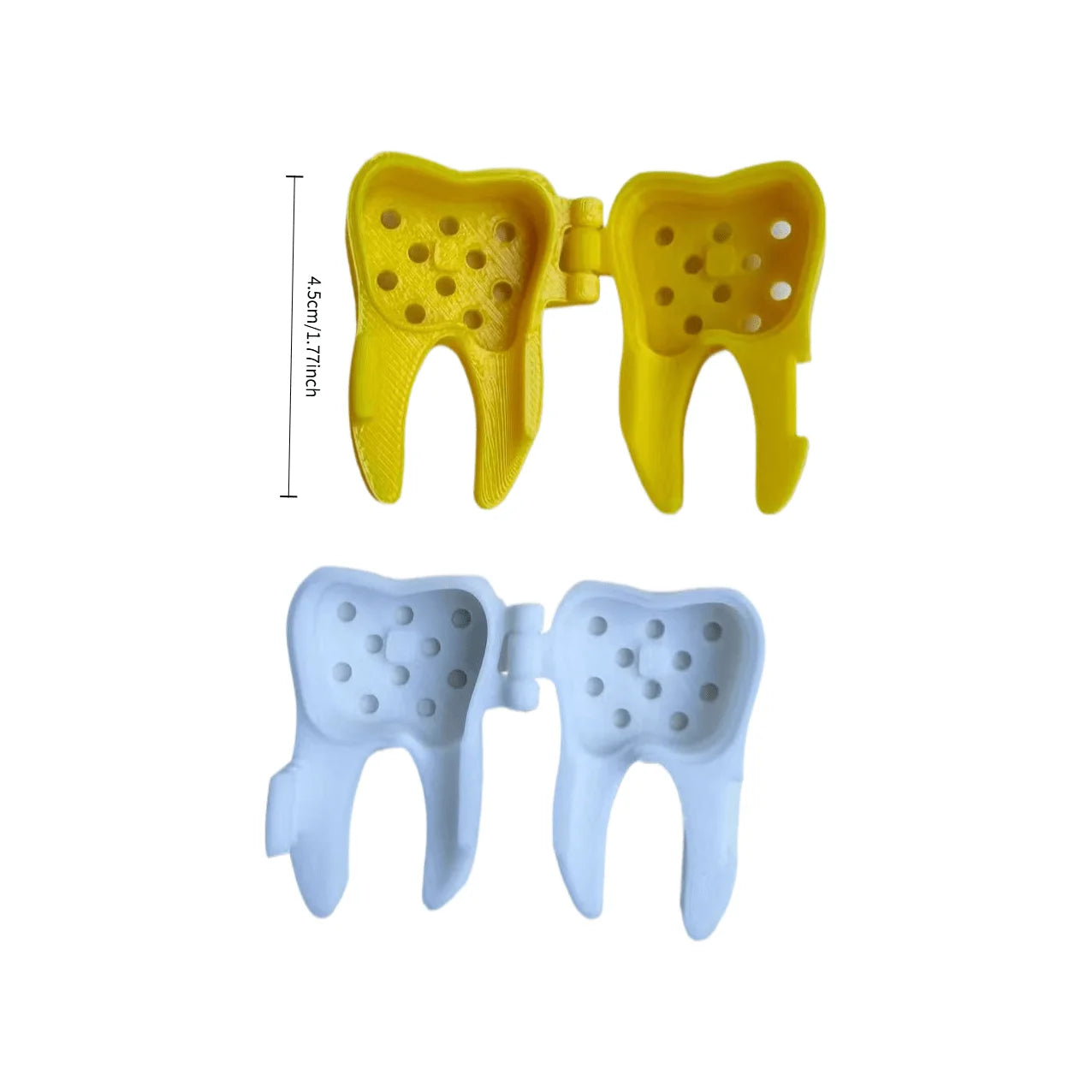 2Pcs Tooth Shaped Oral-B Brush Head Covers With Vent Holes Portable Travel Case Dust Proof Protective Caps Random Color for Trav