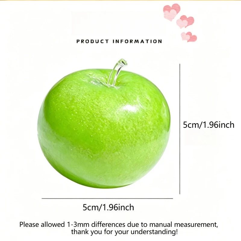 Green Apple Slushie Squishy Fidget Toy Crunchy Moldable Non-Bounce Medium Grip Strength Sensory Stress Reliever Slow Rising Gift