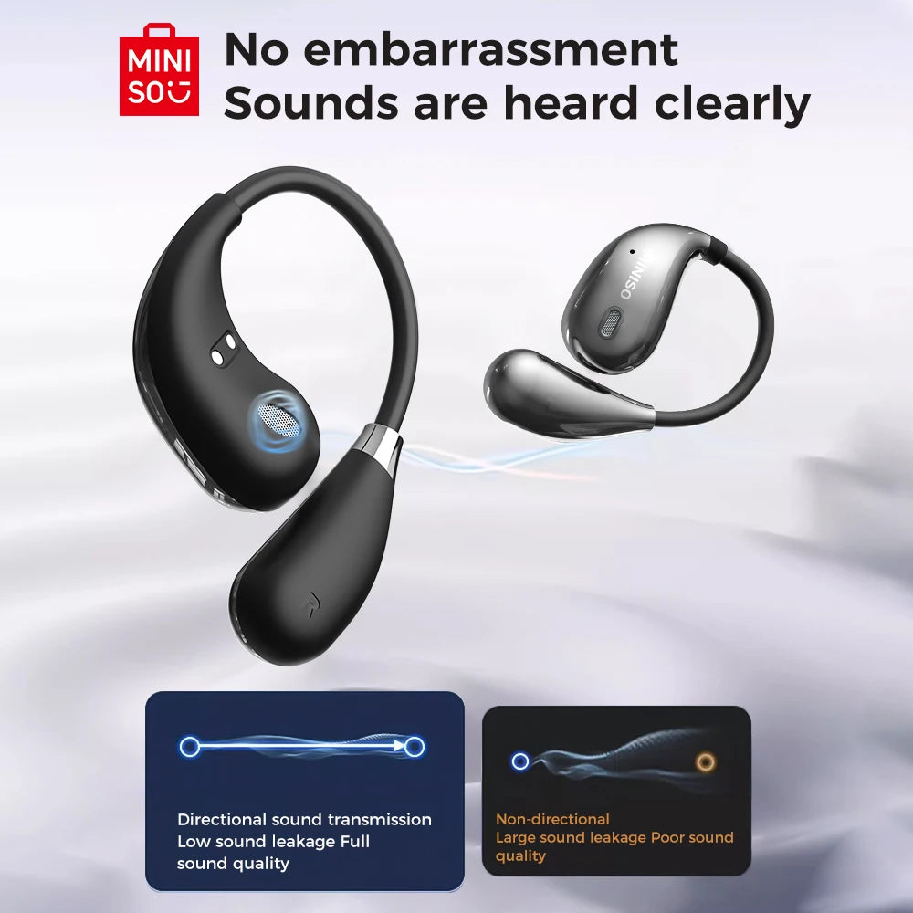 MINISO M95 AI Translator TWS Bluetooth Earphone with Mic Sports Wireless Headphones Long Battery Life Full Color Touch Screen