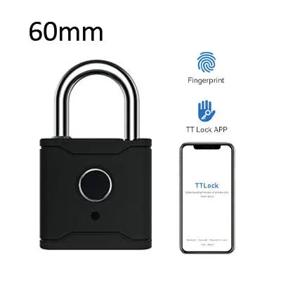 Waterproof Travel Portable Security TTlock App Keyless Biometric Padlock With Fingerprint Reader