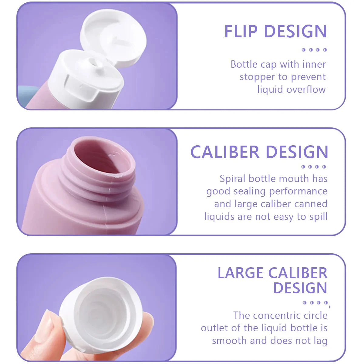 3/4Pcs Travel Botttles Set Refillable Bottle Cosmetic Containers 60ml Cream Lotion Shampoo Travel Dispenser Squeeze Tube Makeup