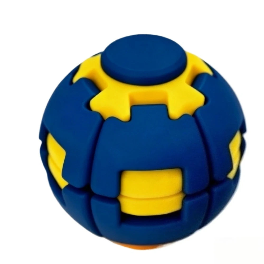 3D Printed Press-to-Spin Fidget BallOne Click Deform Fidget Spinner Ball, Smooth Rotating Stress Relief Sensory Toy