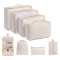 8Pcs/Set Travel Organizer Storage Bags Suitcase Packing Cubes Set Cases Portable Luggage Clothes Shoe Tidy Pouch Folding