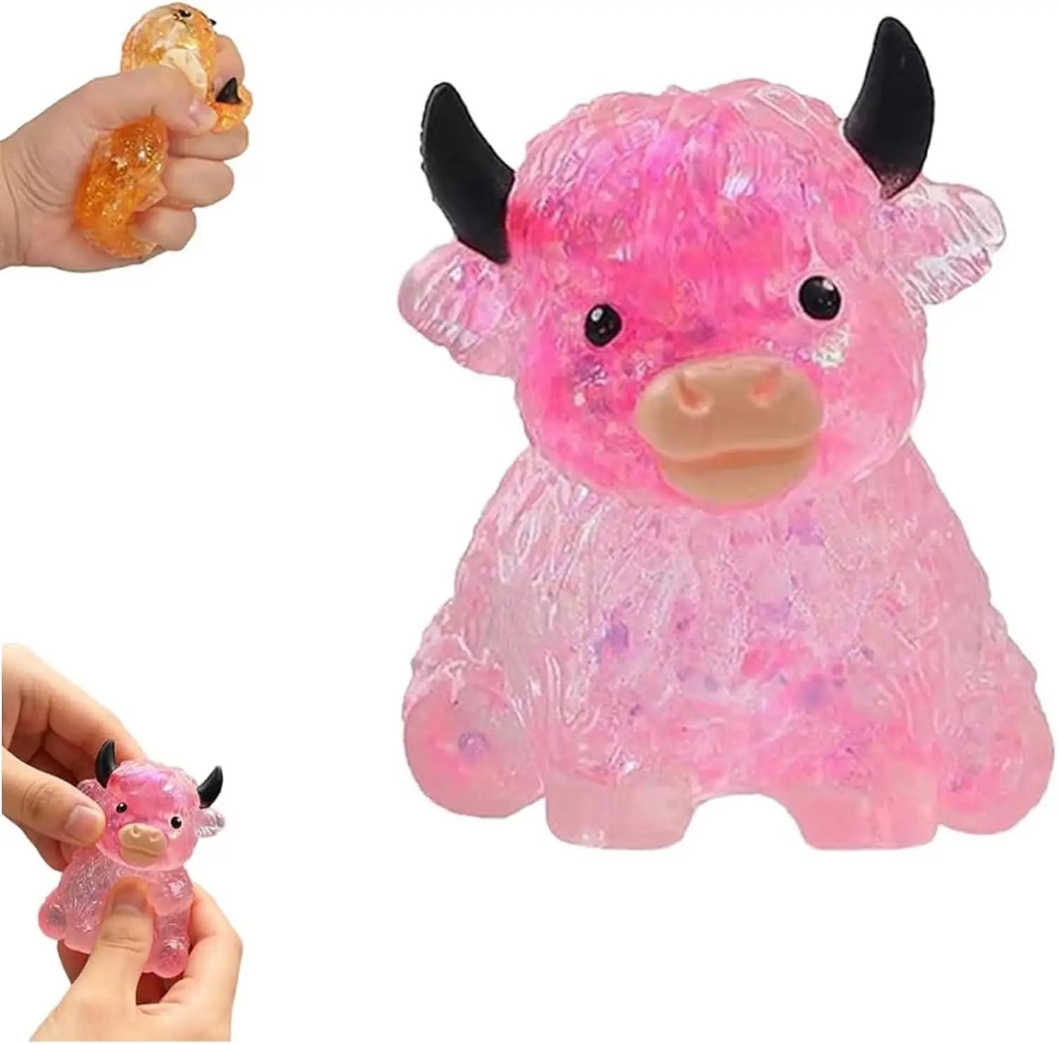 Cute Cow Squishy Fidget Toy Soft Cow Toy Small Cute Animal Anti Stress Decompressions Vent Squeeze Toy
