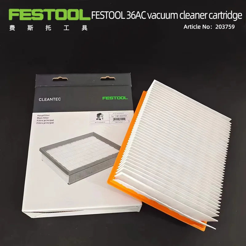 Original German FESTOOL Vacuum Cleaner Air Filter 36AC Dust Collector Filter Element Vacuum Cleaner Sandpaper Machine Air Grid