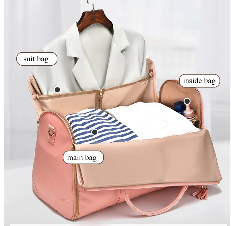 Women Rolling Garment Bags for Travel Handbag with Wheels Women Carry On Garment Duffel Bag Suit Travel Rolling Trave Duffle Bag