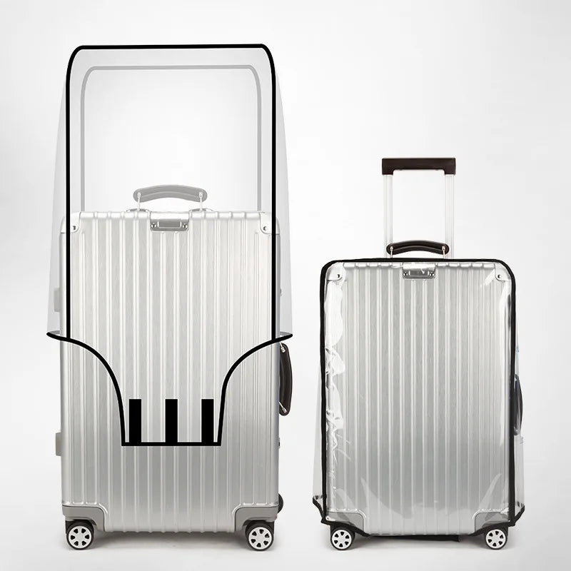 Transparent Pvc Luggage Protective Cover Wheeled Luggage Protective Cover Wear-Resistant Outer Cover Transparent Protective