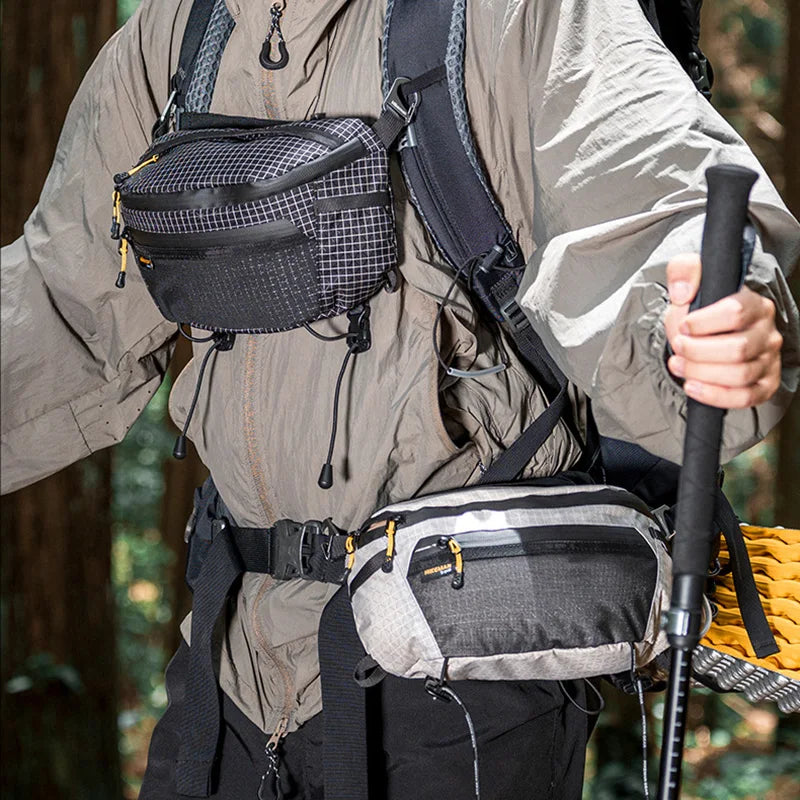 HIKEMAN Outdoor High Capaci Tactical Chest Bag Waterproof Hiking Sports Waist Bag Bapa Extension Bag Casual Sle Leisure Scene