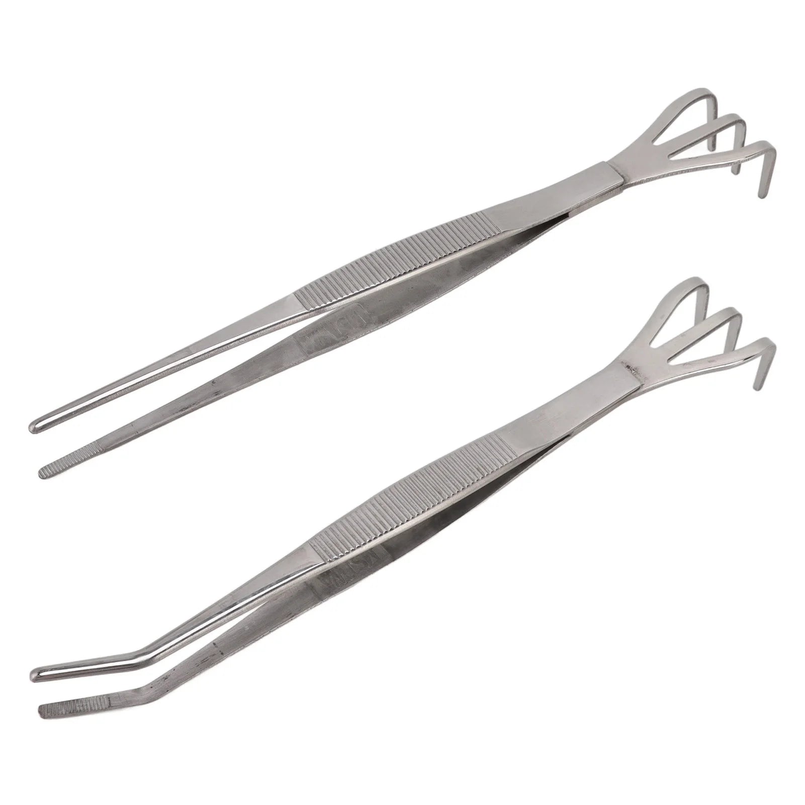 Root Rake with Tweezer 3 Prong Stainless Steel Loosen Soil Bonsai Tree Tools with Ergonomic Handle