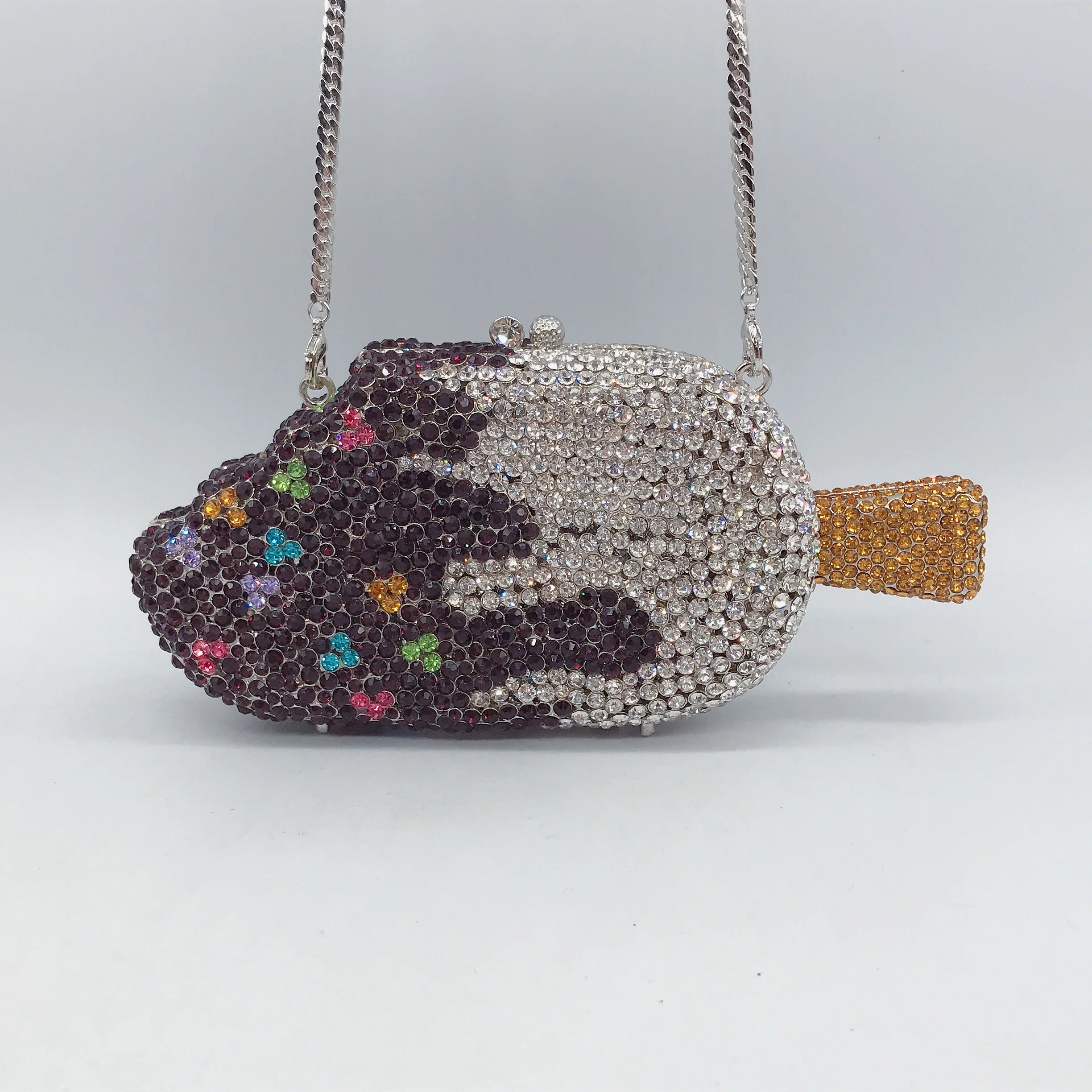 Daiwei Factory Wholesale Food Styling Metal Diamond Purse Luxury Crystal Bags Women's Rhinestone Evening Bags Handbag in Stock