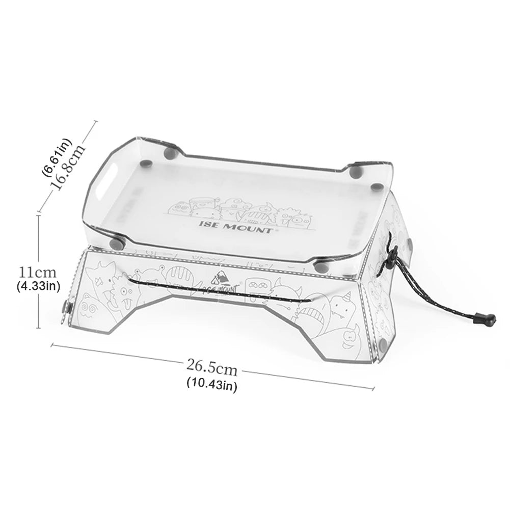 Folding Camping Table Ultralight Foldable Camping Tray Portable Small Backpacking Table Multifunctional for Camping Hiking