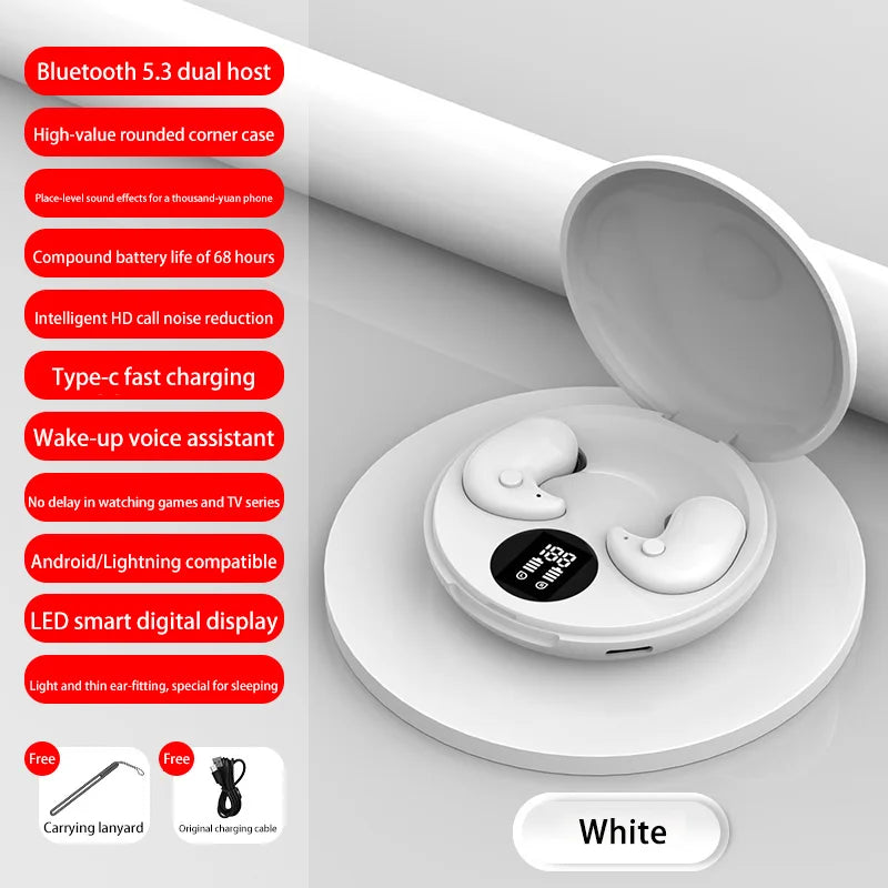 2026 Invisible Sleep Headset Bluetooth 5.3 Waterproof Wireless Bluetooth Earphone Earbuds With Mic For Phone Headphones New