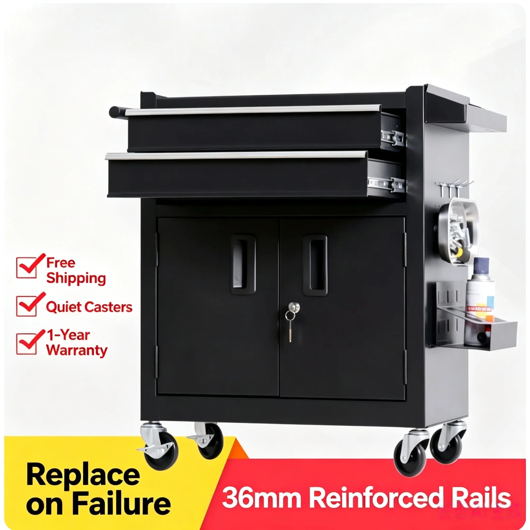 Auto Repair Tool Trolley Mobile Metal Tool Cabinet Tattoo Workbench Rolling Storage Box For Workshop Use