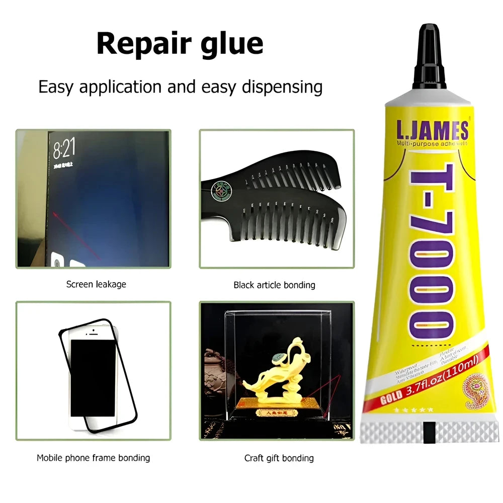 T8000 Precision Glue Jewelry Rhinestone Shoe Phone Repair DIY T7000 Adhesive Crystal Clothes Textiles Logo Patches Leather Bond