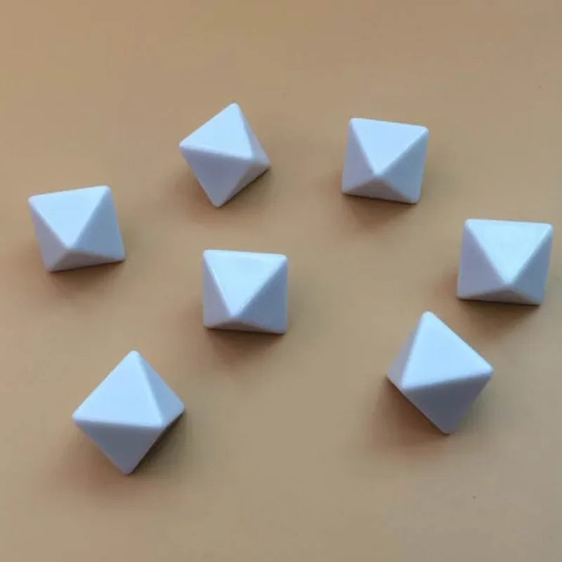 10 PCS Blank Dice Puzzle Game  8 Sided Dice DIY Game Accessory 16mm