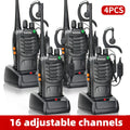 Baofeng Long Range Walkie Talkies for Adults with Earpieces, 16 Channel Rechargeable Handheld Two Way Radio Walky Talky with Flashlight VOX for Adventure Family Camping Hiking Skiing Cruise