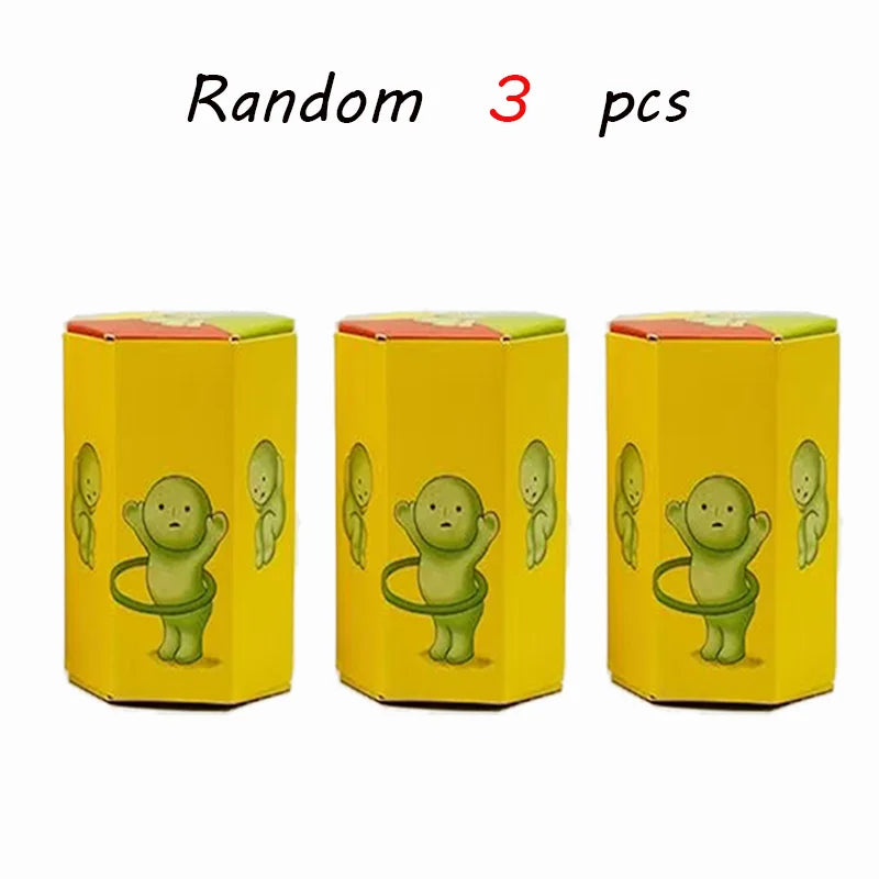 4 Multiple Series Noctilucent Green Doll Blind Mystery Box Action Figures Decoration Desktop Model Toy For Gift Surprise