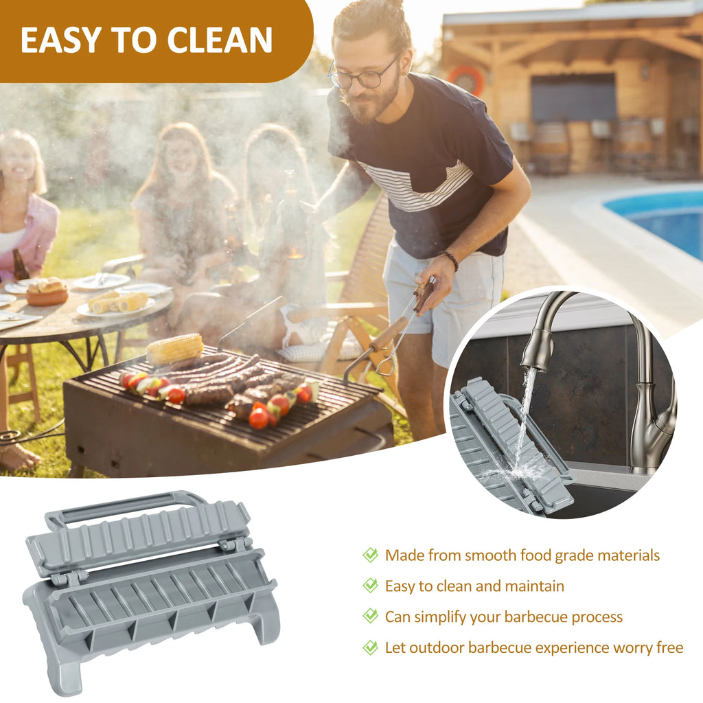 Kebab Maker, Easy Kebab Maker Press Machine, Barbecue Skewer Maker, Grill Reusable Manual BBQ Kebab Mould Utensils