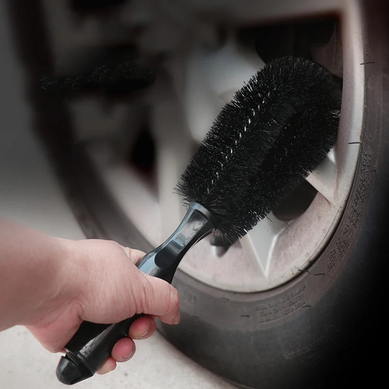 Car Wheel Brush Tire Cleaning Brushes Tools Car Rim Scrubber Cleaner Duster Handle Motorcycle Truck Wheels Car Detailing Brush