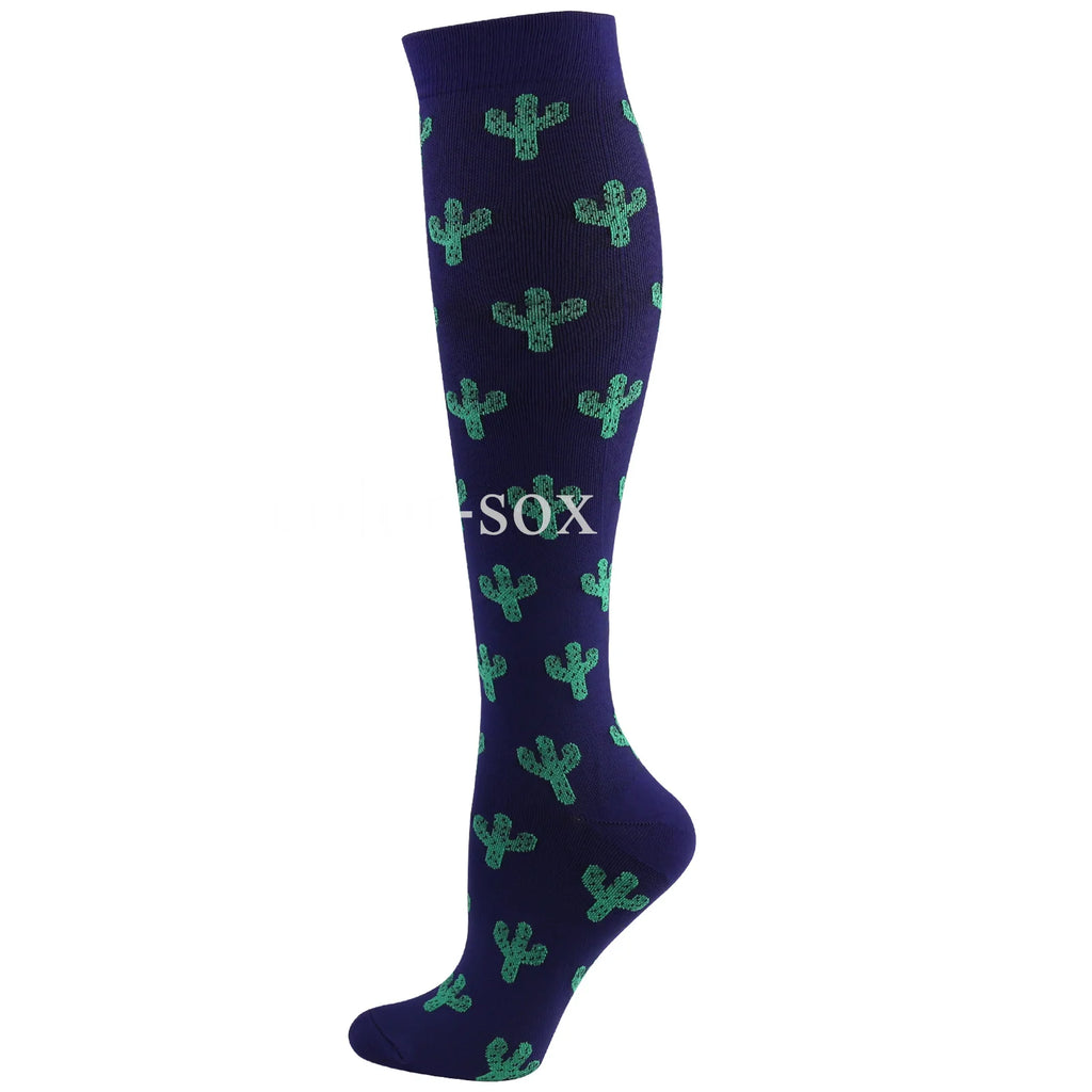 New Compression Socks Fit for Nurse Doctor Varicose Veins Edema Diabetes Travel Flight Hiking Recovery Running Fitness Socks