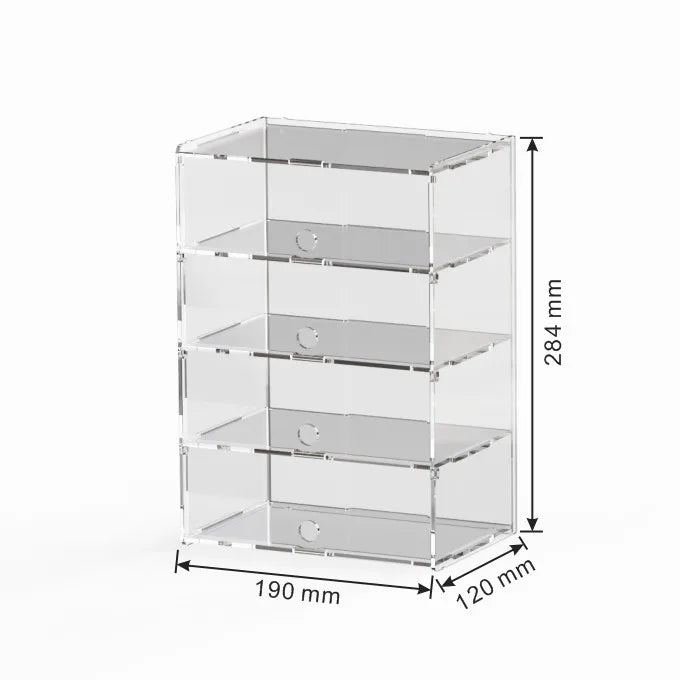 Clear Acrylic Multi-layer Tier Display Case with Door Storage Box for Model Cars Building Blocks Figures Collectibles