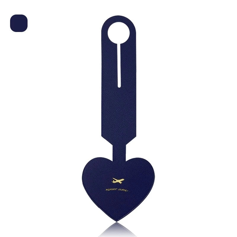 PU Heart Travel Luggage Tags Leather Solid Luggage Tags Luggage Boarding Tags Travel Accessories Packing Bags