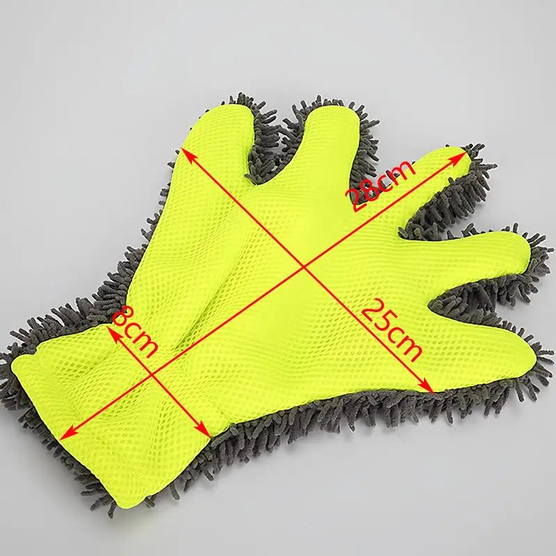 Automobile Cleaning Tools 1 2 Pack Microfiber Car Wash Gloves Sponges for Vehicle Detailing Home Washing