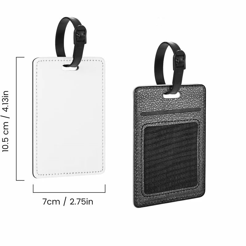 Customized Picture PU Leather Luggage Tags Customized Photo Waterproof ID Tags Travel Business High-end Leather Boarding Pass