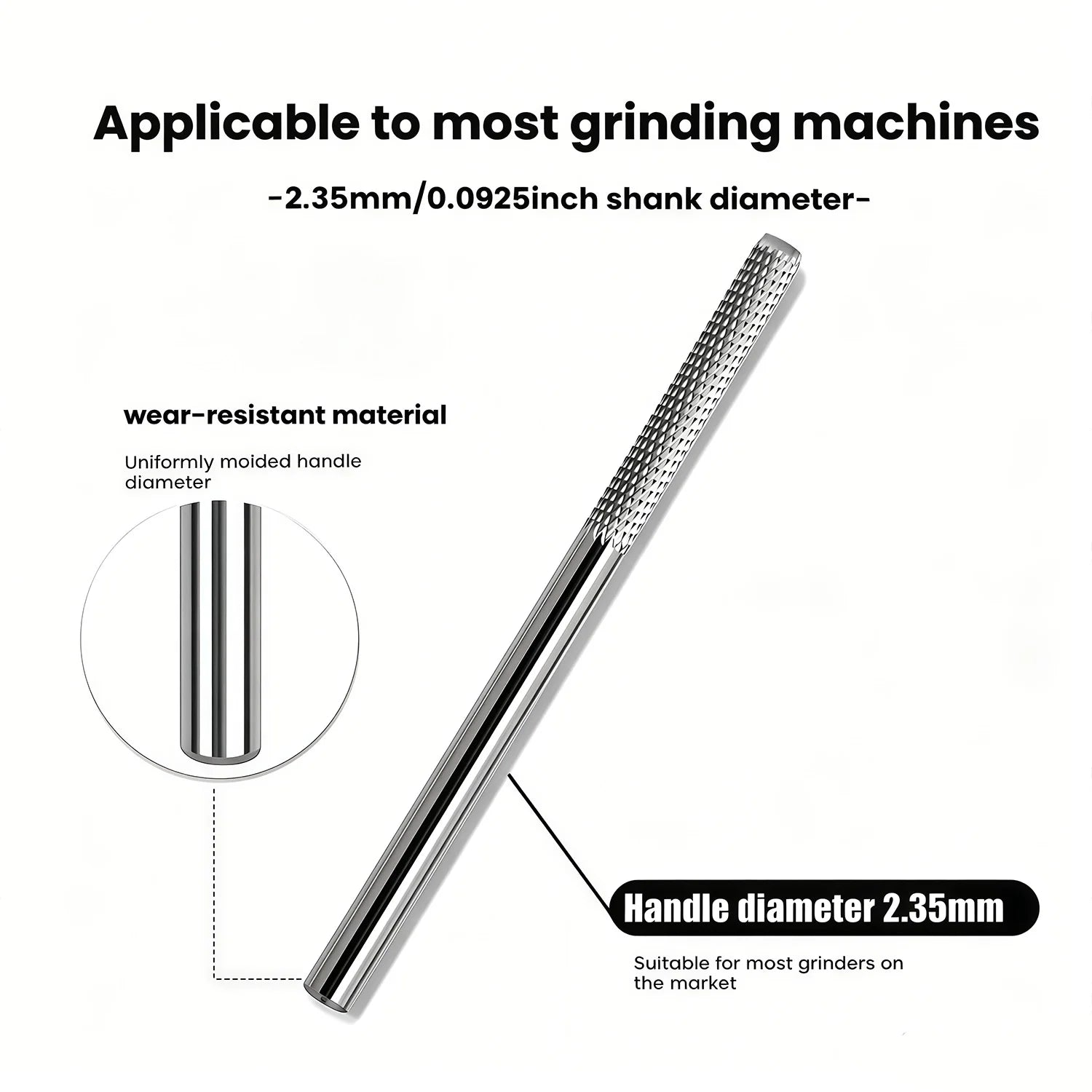 1PC Tungsten Steel Nail Drill Bit Professional Electric Nail Drill Bit Gel Nail Remover Cuticle Grinder Low Heat Odorless Manicu