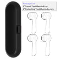 Electric Toothbrush Case for Traveling for Oral-B/Philips Sonicare Electric Toothbrush with 4PCS Covers Caps (P