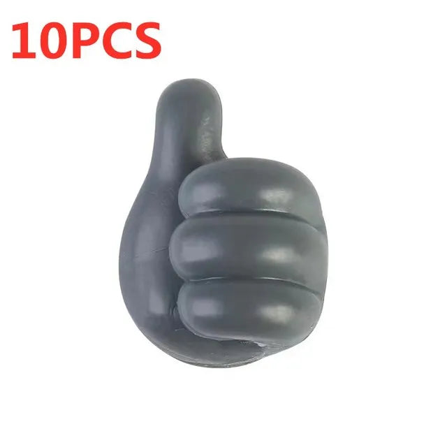 Hand-shaped Rubber Holder Glasses Cable Power Cord Charging Line Self Adhesive Mini Hook Car Storag Organizer Gadget Decorations
