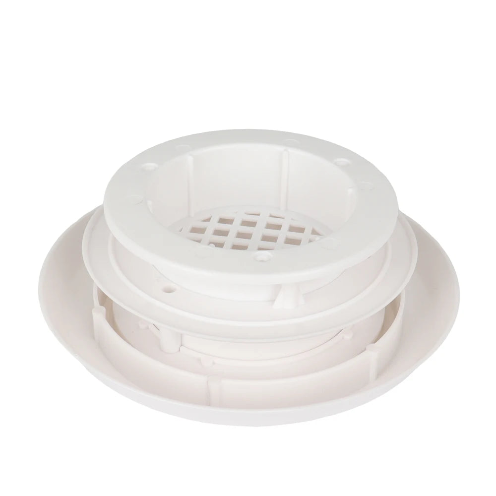 1pc Caravan White Plastic Circular Mushroom Roof Vent Round - Motorhome Camper Dome Diameter 180mm No Fixing Screws Provided