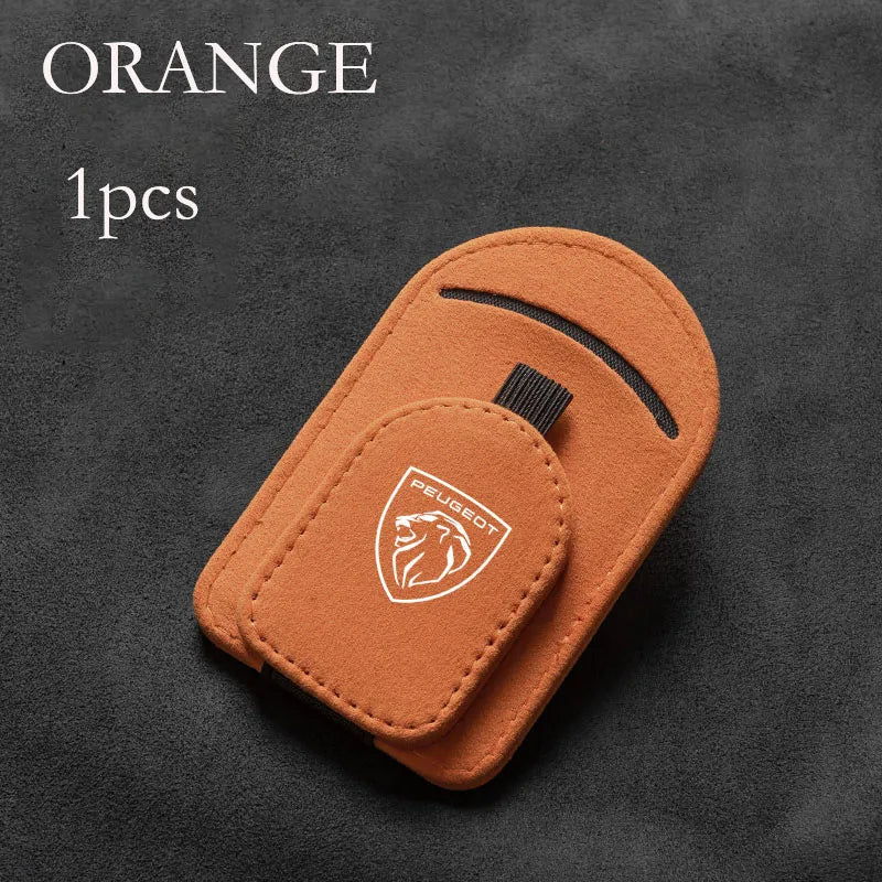 Car sun visor glasses clip suede magnetic multifunctional bracket suitable for  Peugeot 408 4008 308 3008 Rifter 5008 508 2008