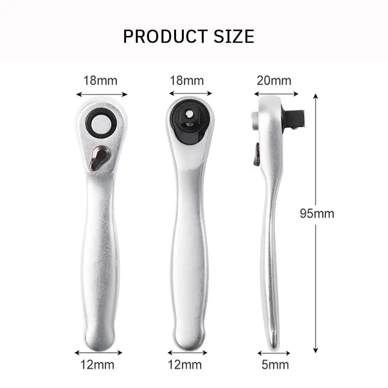 Mini Ratchet Wrench 72 Teeth Mini Spanner Quick Socket Screwdriver Hex Torque Wrenches Bicycle Bike Hand Repair Tools