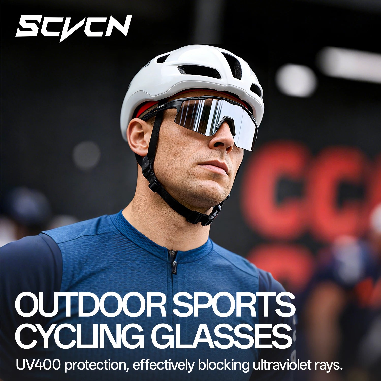 Scvcn Cycling Glasses for Men Women UV400 Protection Anti Glare Big Lens Design for Outdoor Sports Hiking Adventures Eyewear